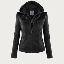 Flavia · Chaqueta efecto piel con capucha desmontable en Negro