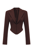 Blazer Corto Agatha - Marrón Ciruela