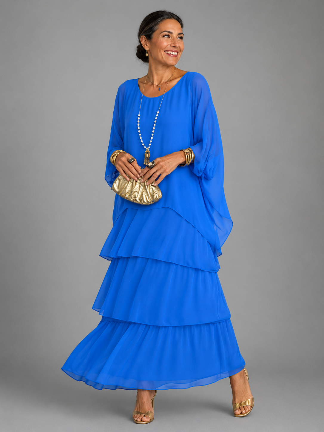 Lara™ · Vestido Maxi Fluido