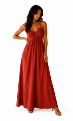 Delia - Vestido maxi con caida