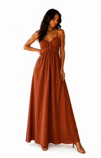 Delia - Vestido maxi con caida