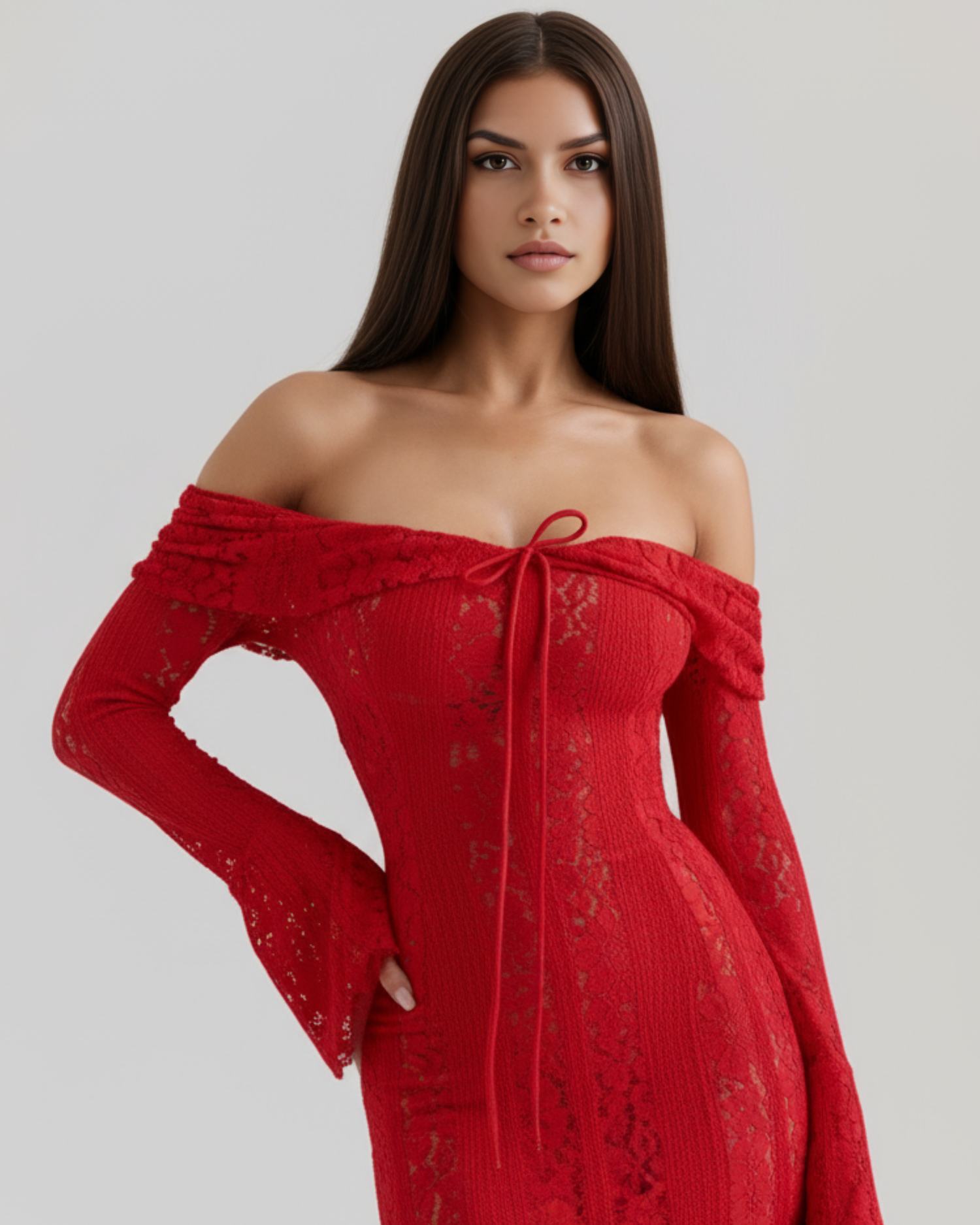 Josefina • Vestido Maxi de Encaje Off Shoulder