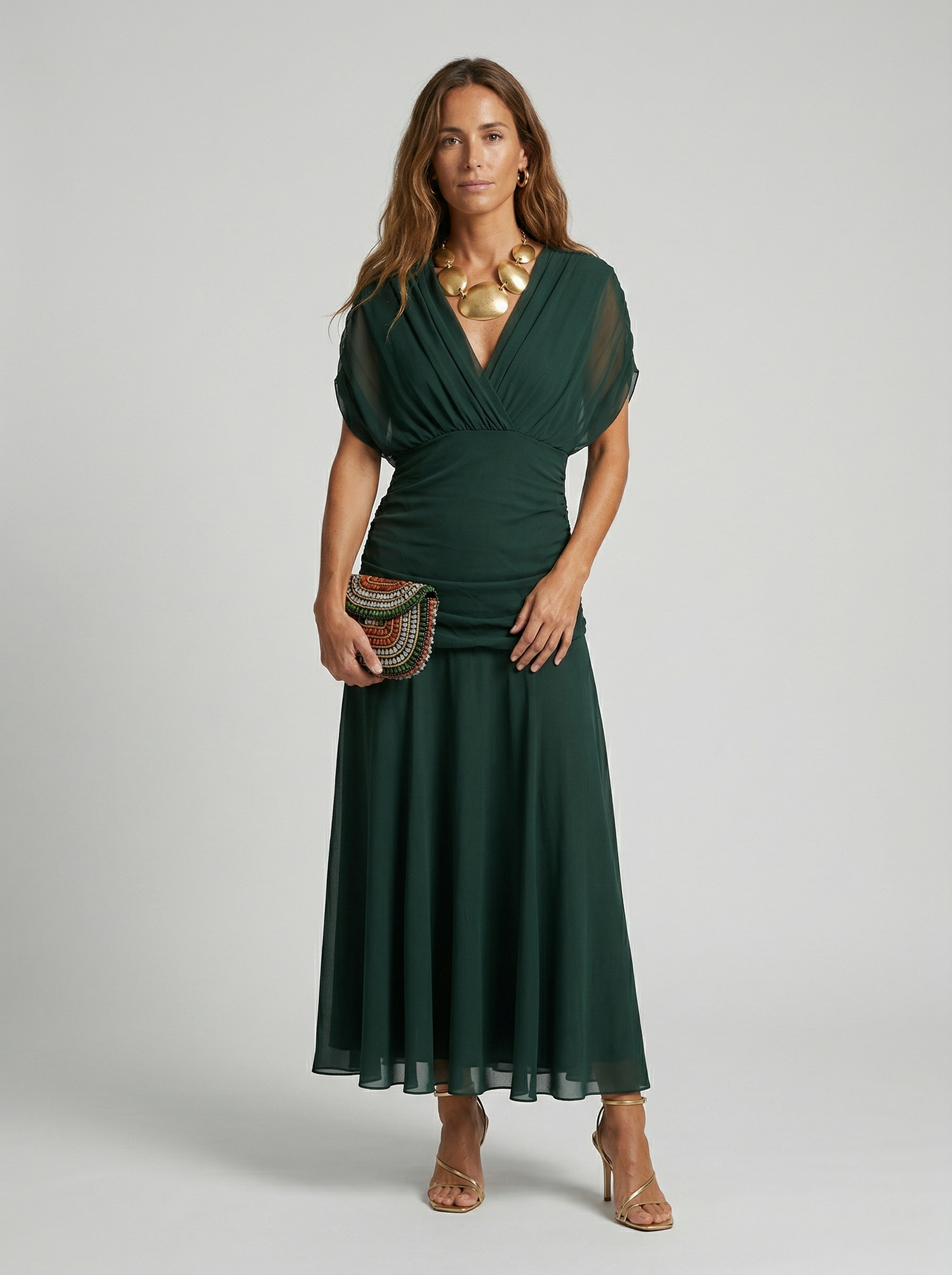 Nora | Vestido largo con escote en v