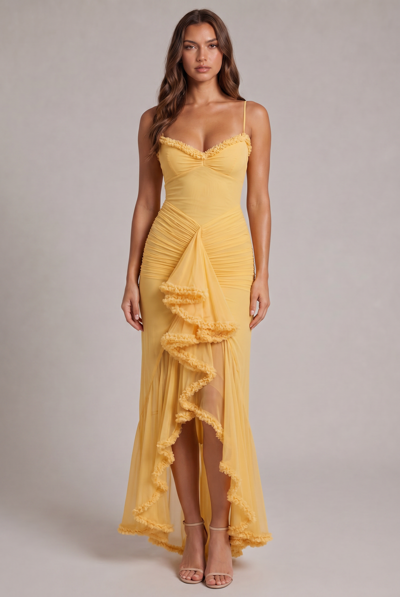 Gabbi • Vestido Maxi con Volantes
