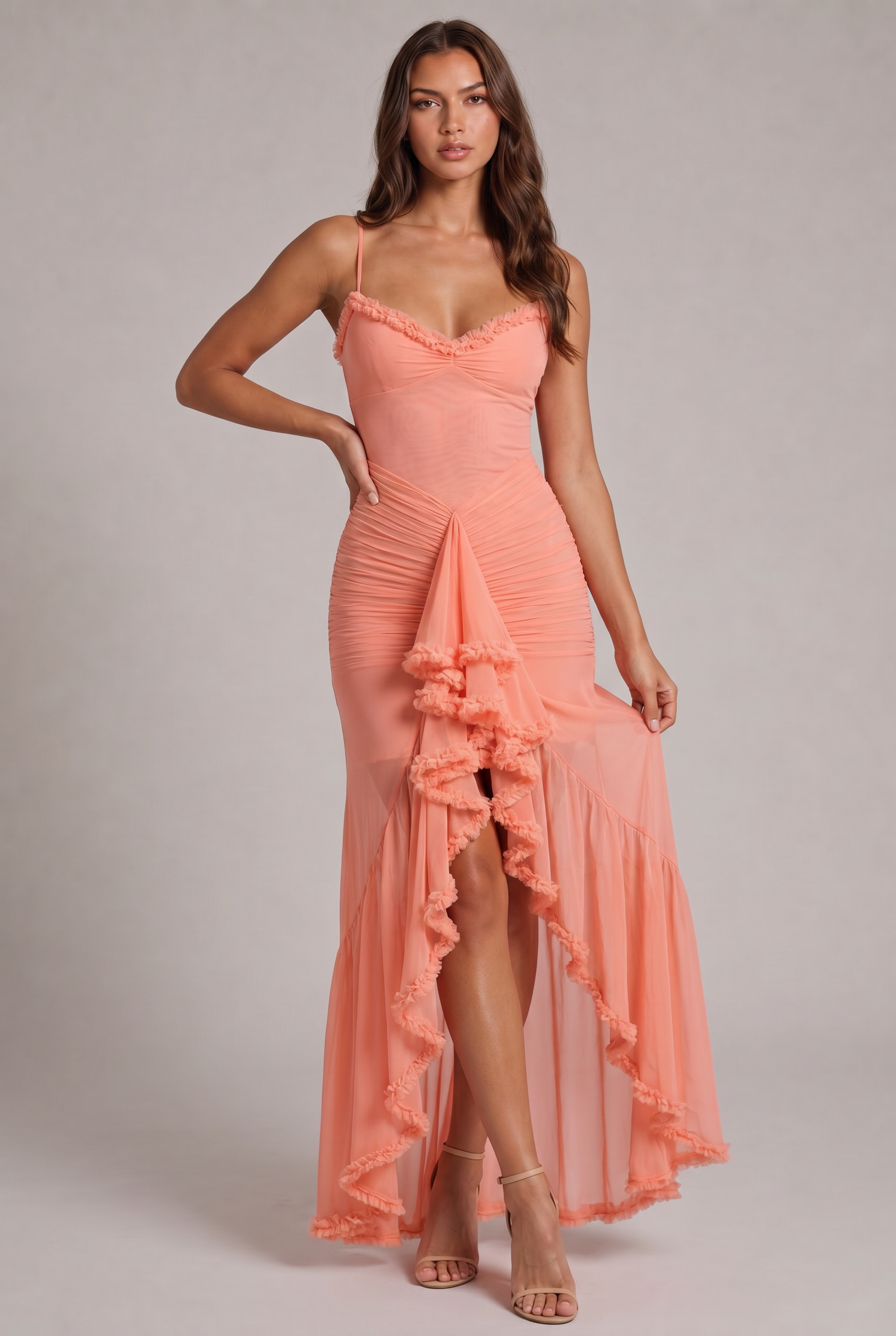 Gabbi • Vestido Maxi con Volantes