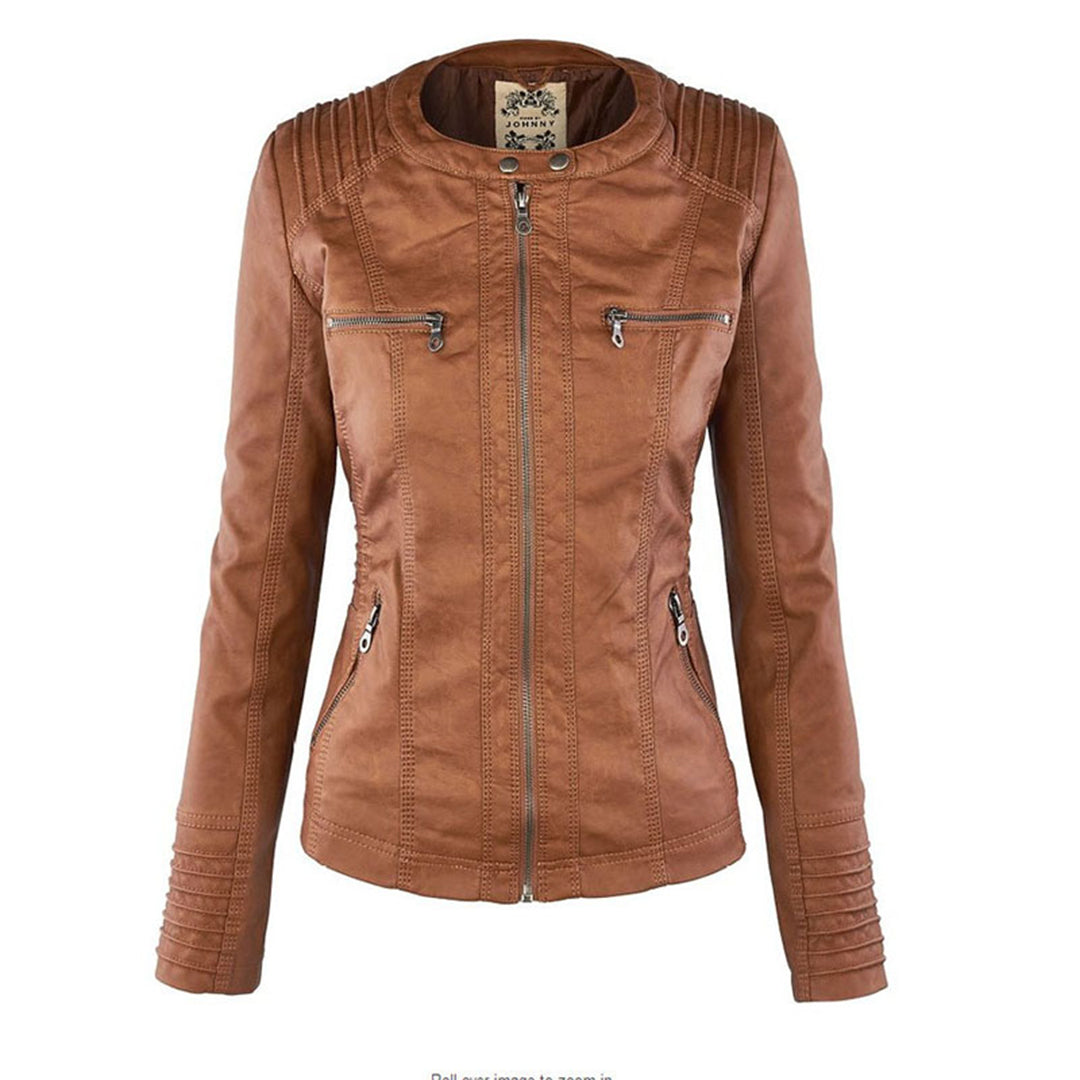 Chaqueta Flavia en marrón claro con capucha