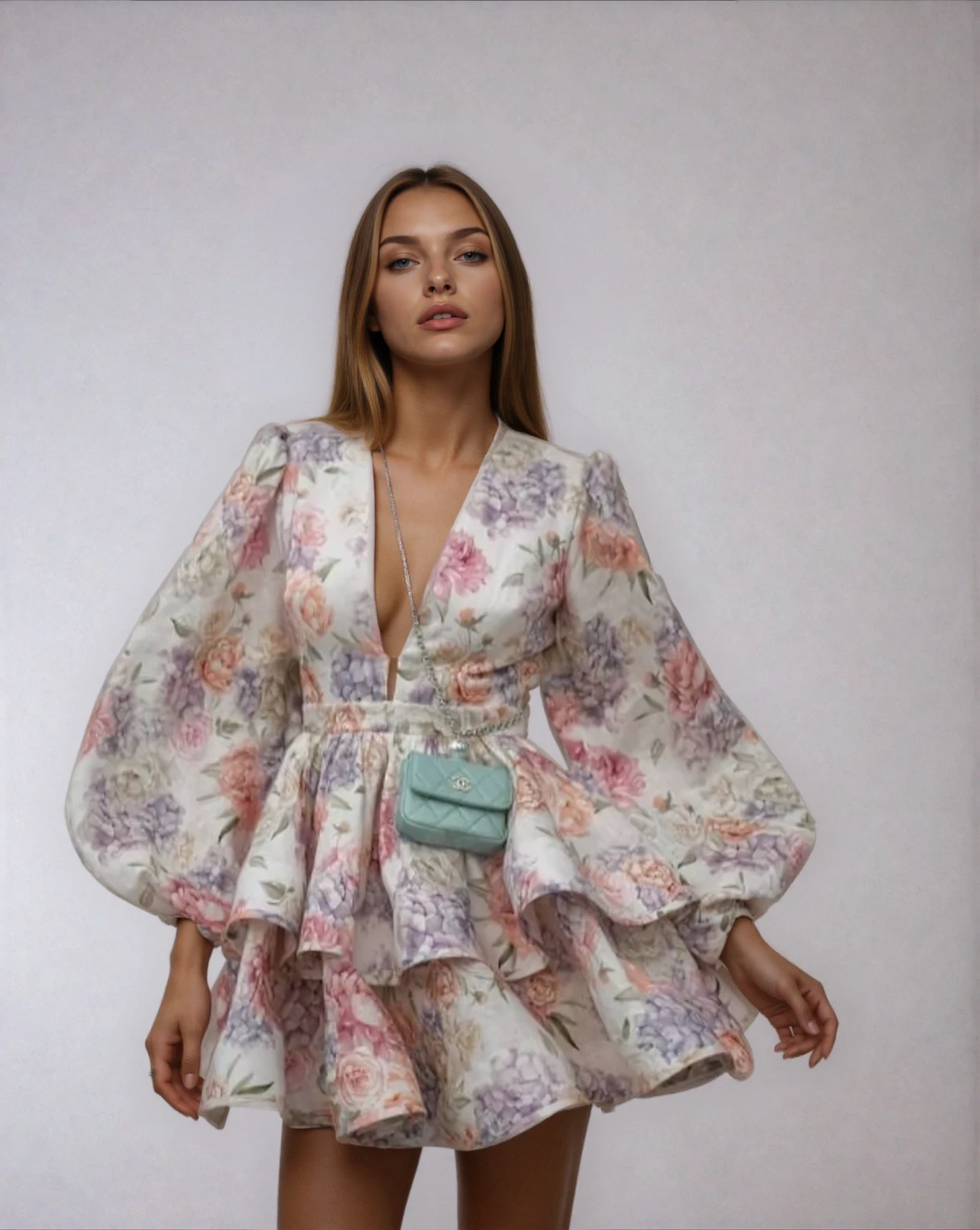 Lilly • Vestido Mini con Peplum en Capas