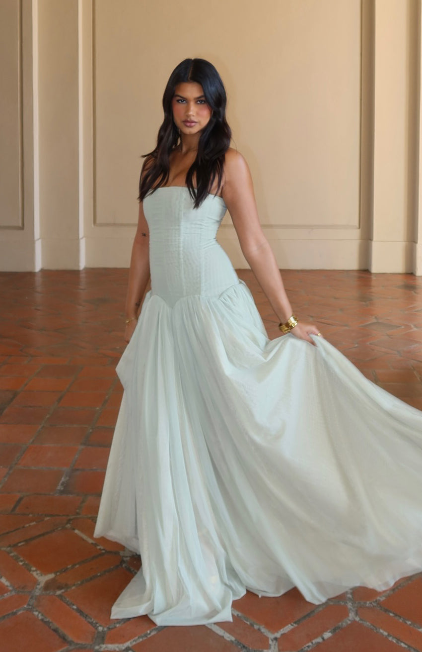 Zaida • Vestido Maxi Menta