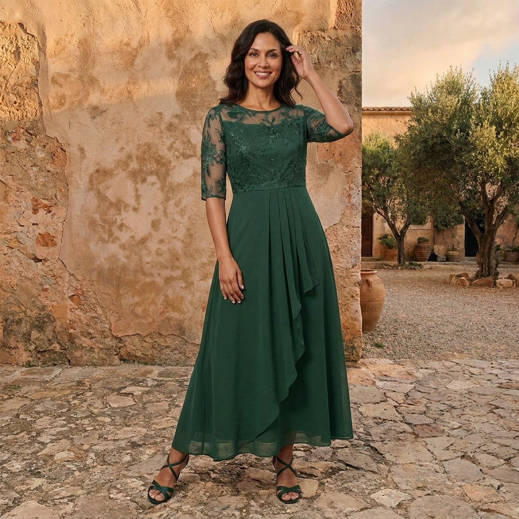 LEIRE MARÍN | VESTIDO DE GASA ELEGANTE