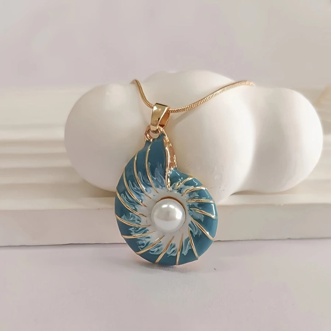 Collar con Colgante de Perla de Concha