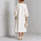 Vestido Emilia de Botones y Puños Florales
