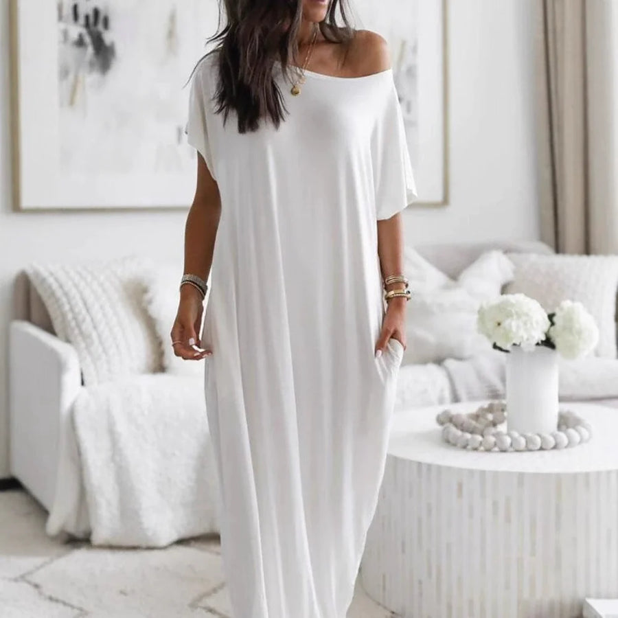 Vestido Altea™ | Caída fluida y hombro asimétrico
