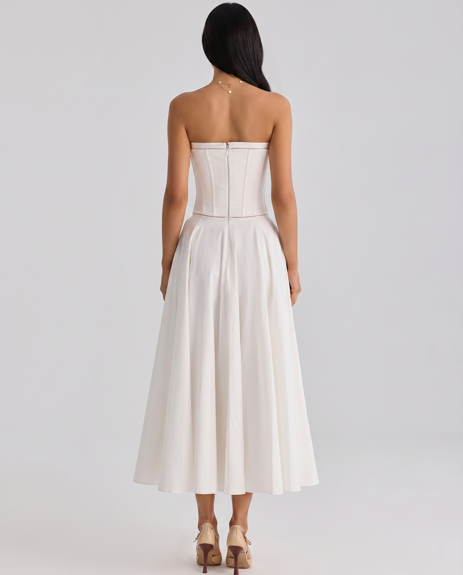 Deanne • Vestido Maxi Sin Mangas con Cuerpo de Corsé