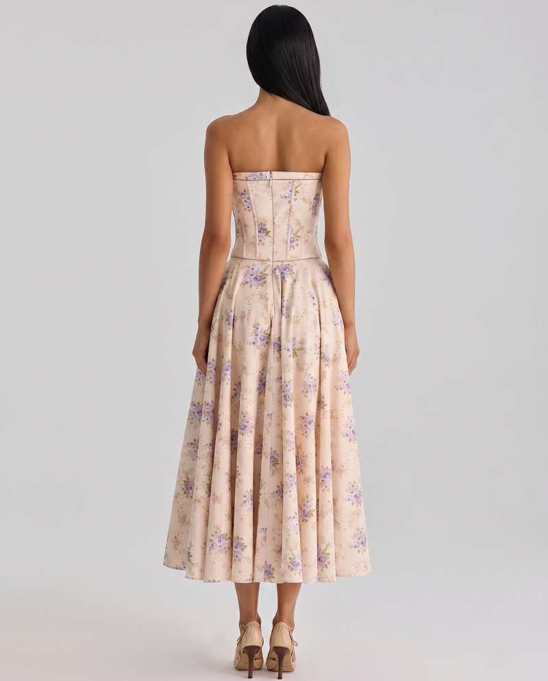 Deanne • Vestido Maxi Sin Mangas con Cuerpo de Corsé