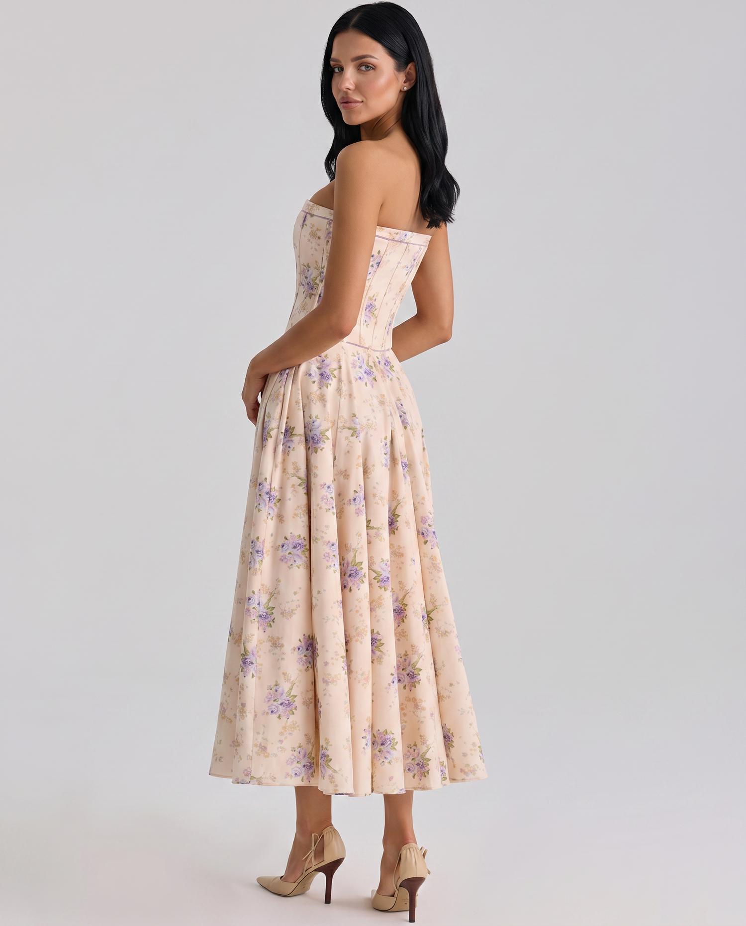 Deanne • Vestido Maxi Sin Mangas con Cuerpo de Corsé
