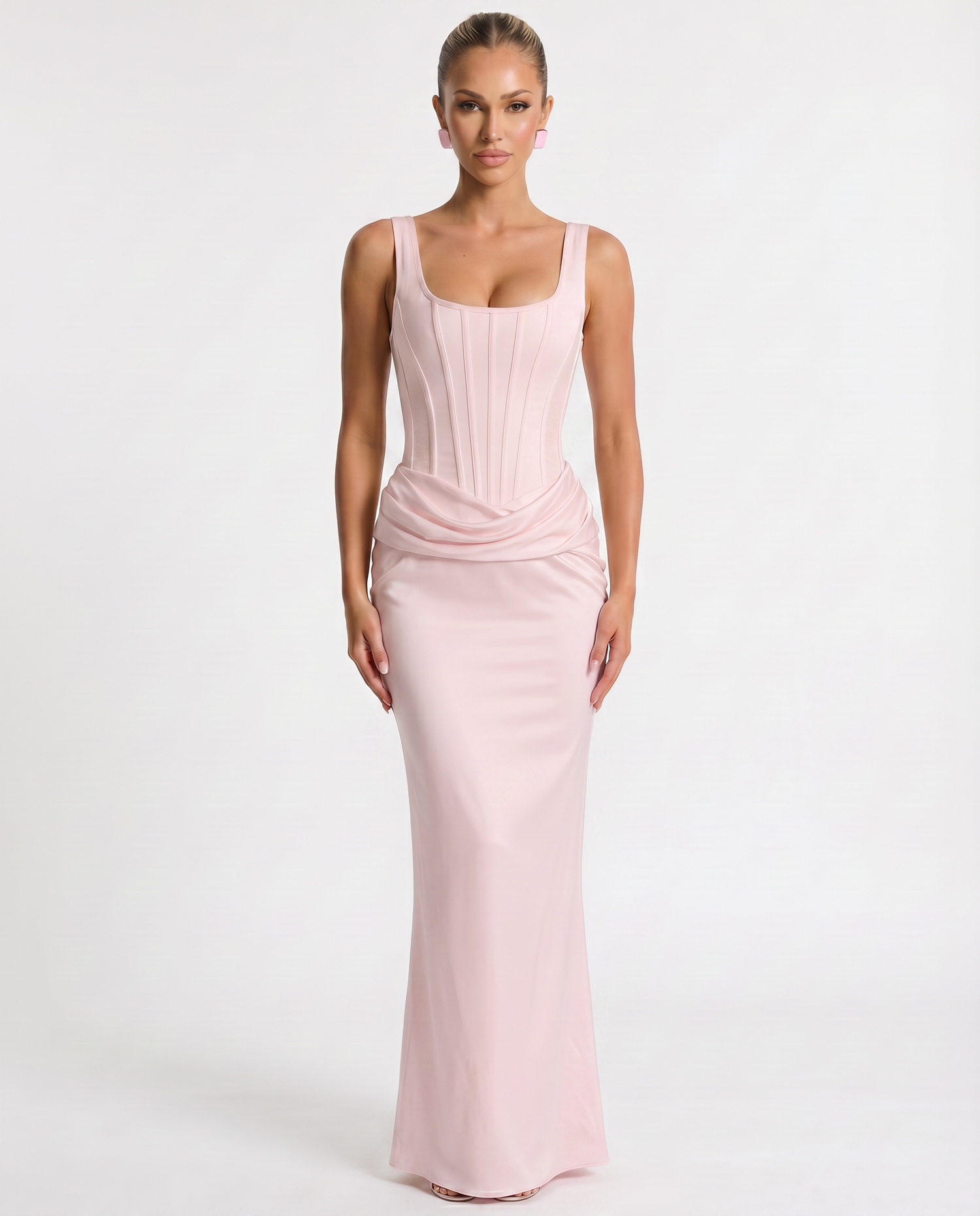 Odette • Maxi Estructurado con Falda Drapada