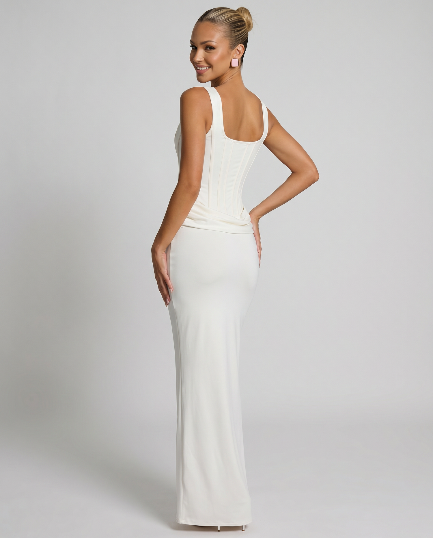 Odette • Maxi Estructurado con Falda Drapada