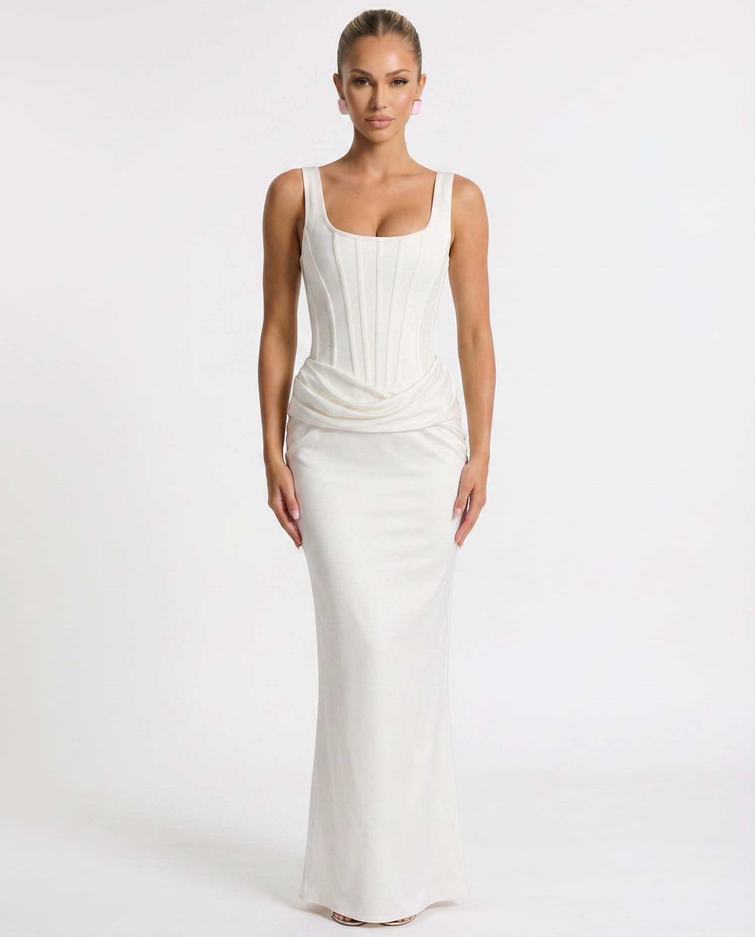 Odette • Maxi Estructurado con Falda Drapada