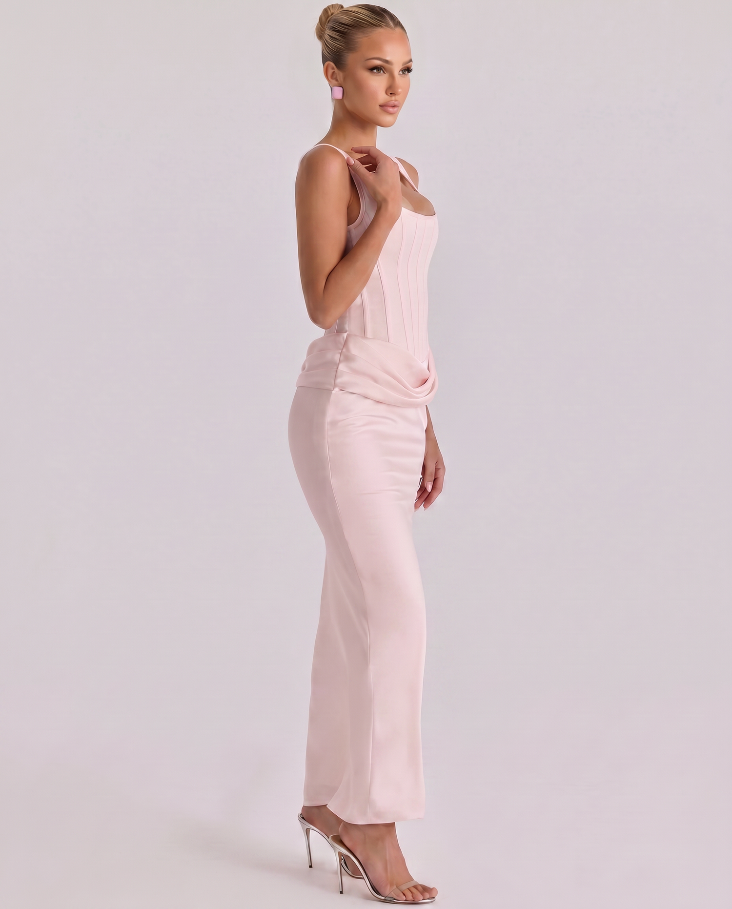 Odette • Maxi Estructurado con Falda Drapada