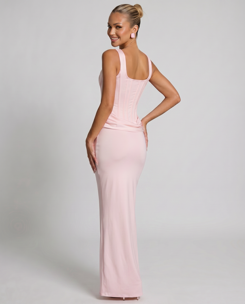 Odette • Maxi Estructurado con Falda Drapada
