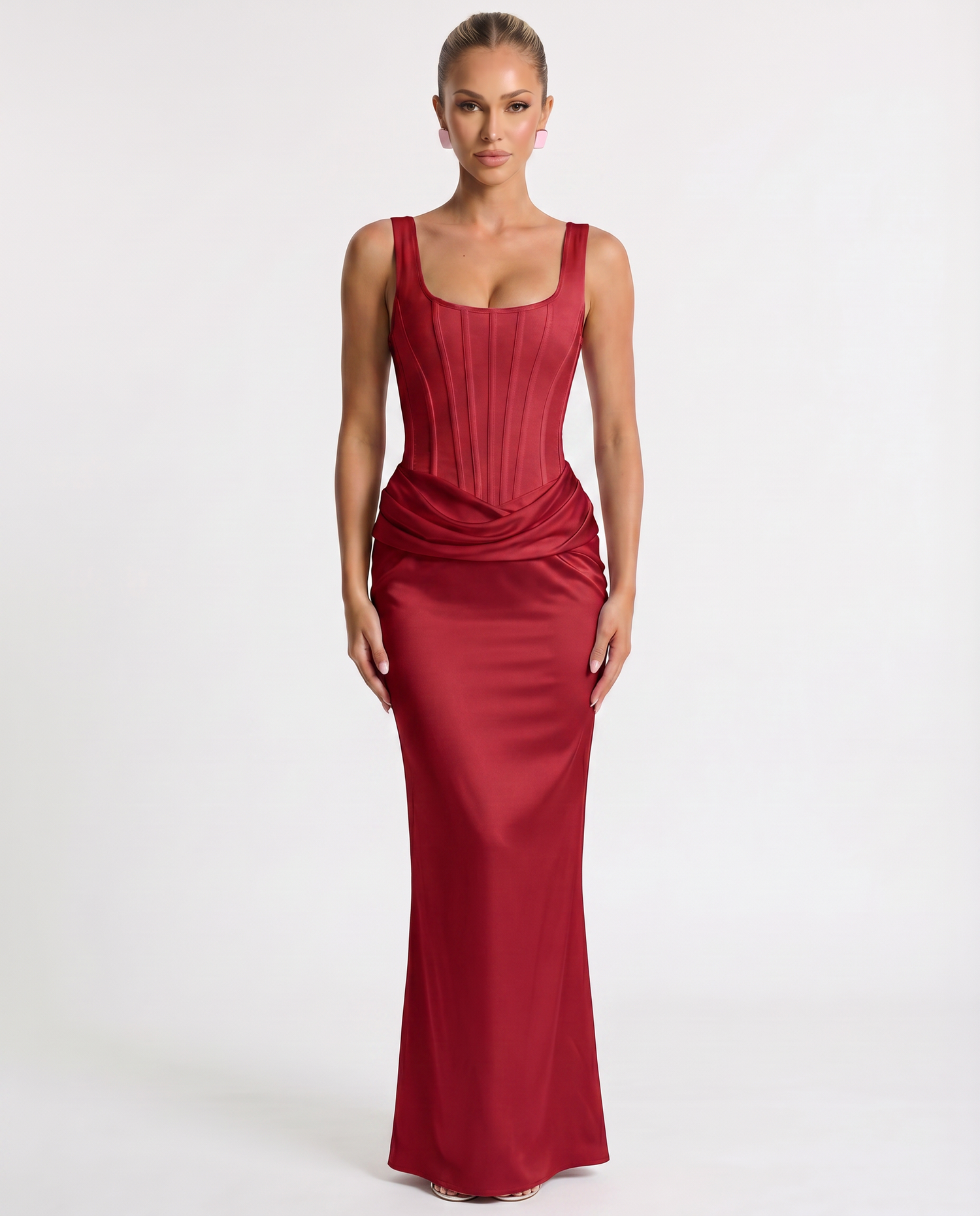 Odette • Maxi Estructurado con Falda Drapada