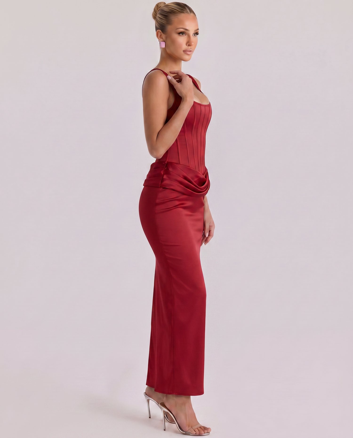 Odette • Maxi Estructurado con Falda Drapada