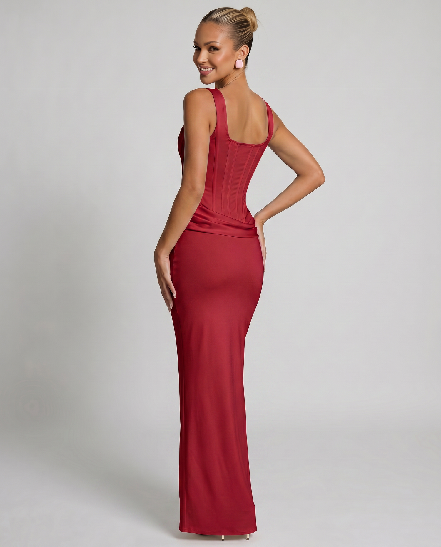 Odette • Maxi Estructurado con Falda Drapada