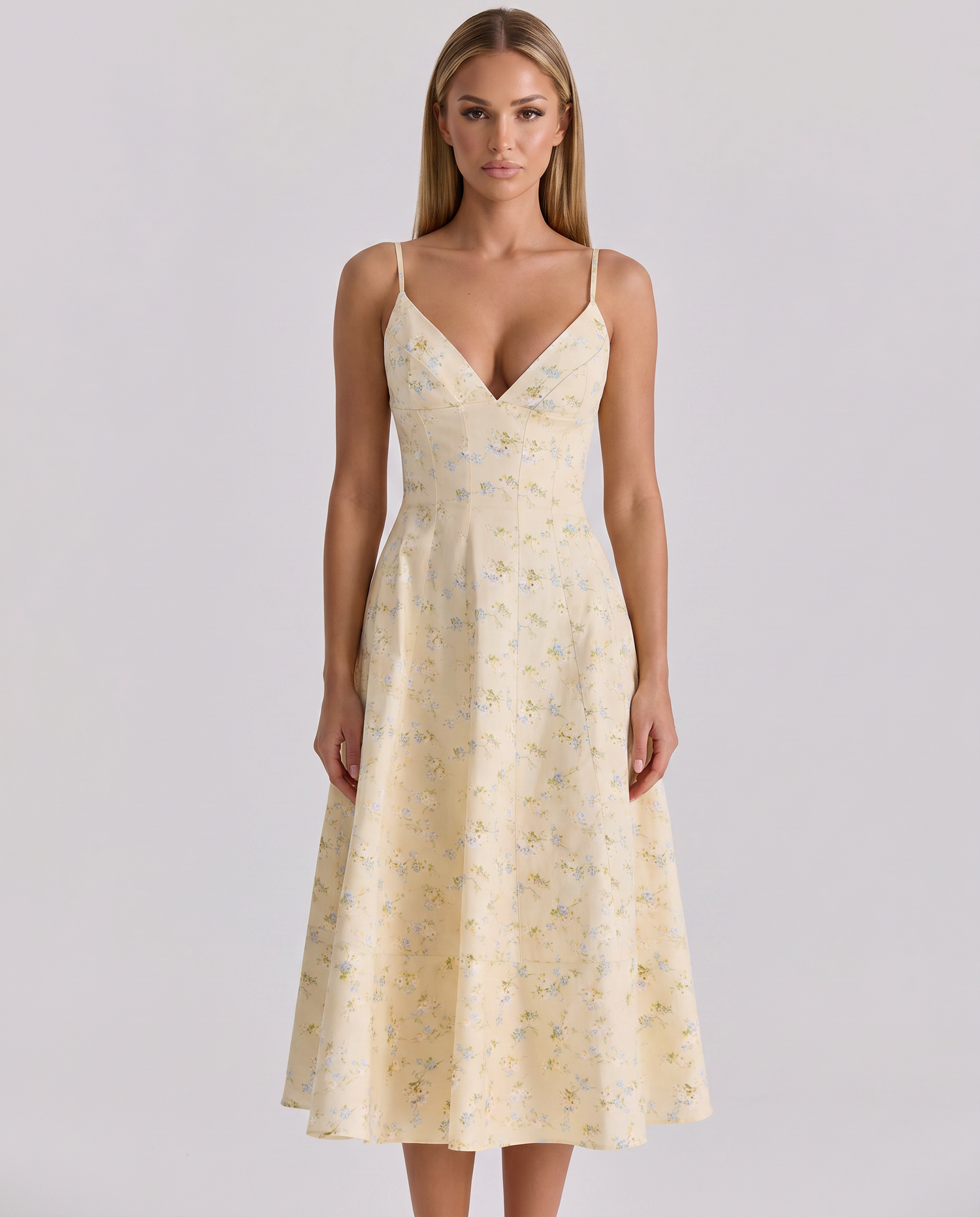 Robyn • Vestido Midi con Espalda Lazo