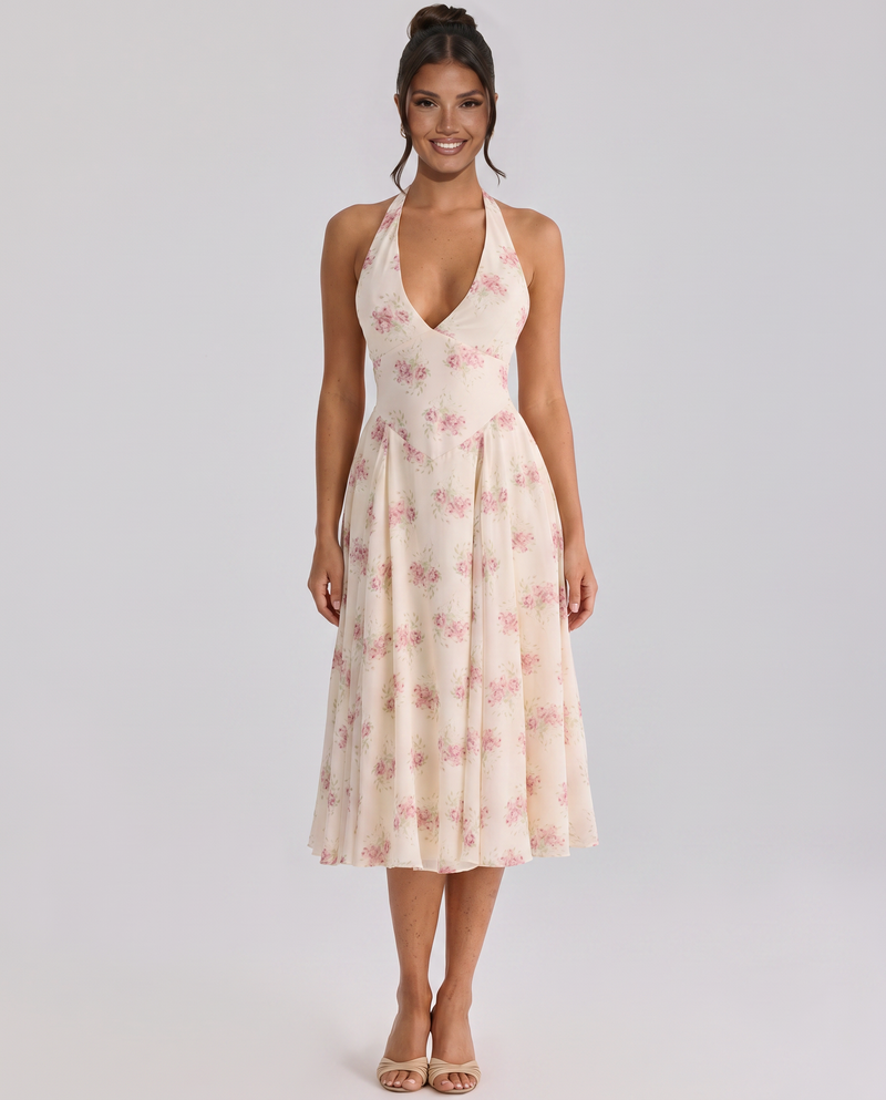 Annika • Midi Halter Espalda Descubierta