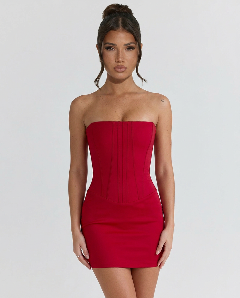 Fernanda • Mini Strapless con Corsé