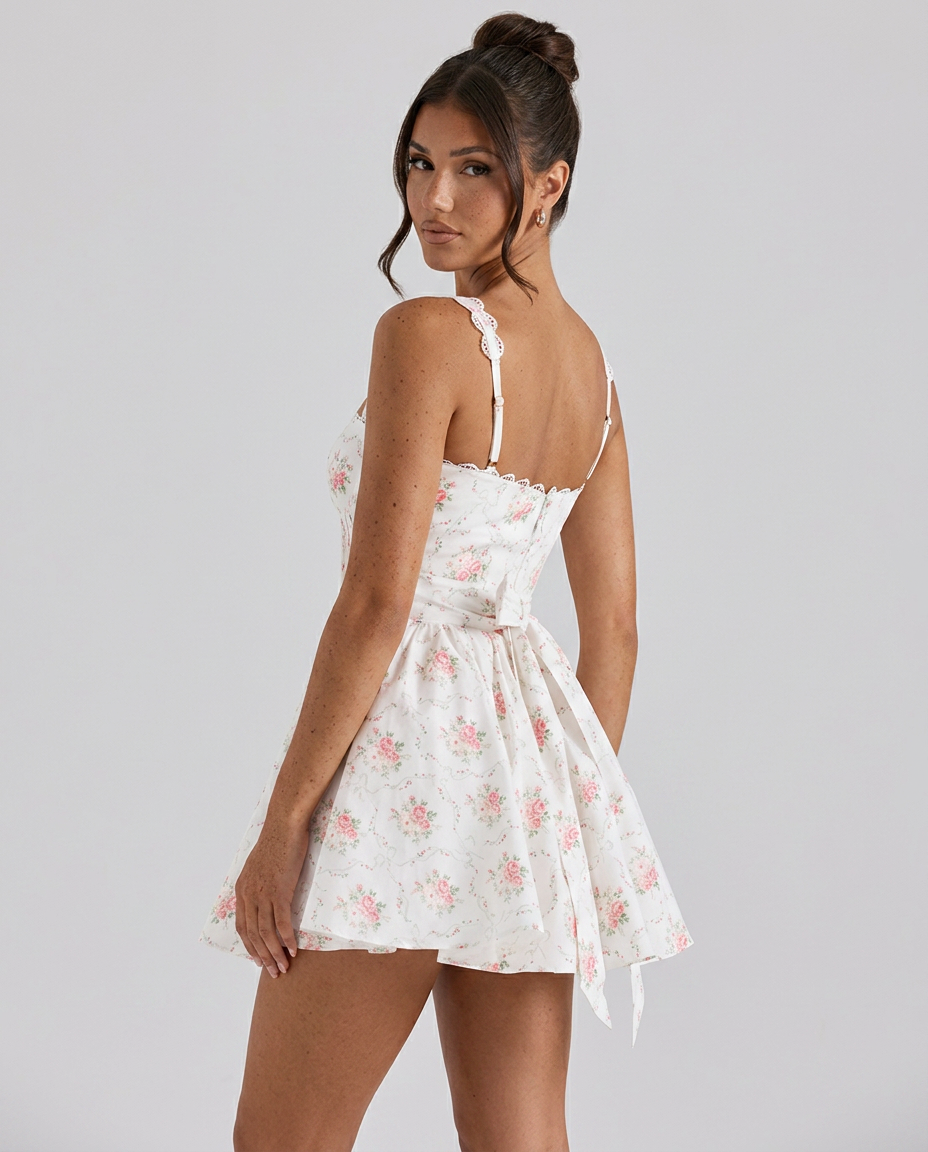 Meagan • Mini Floral con Corsé