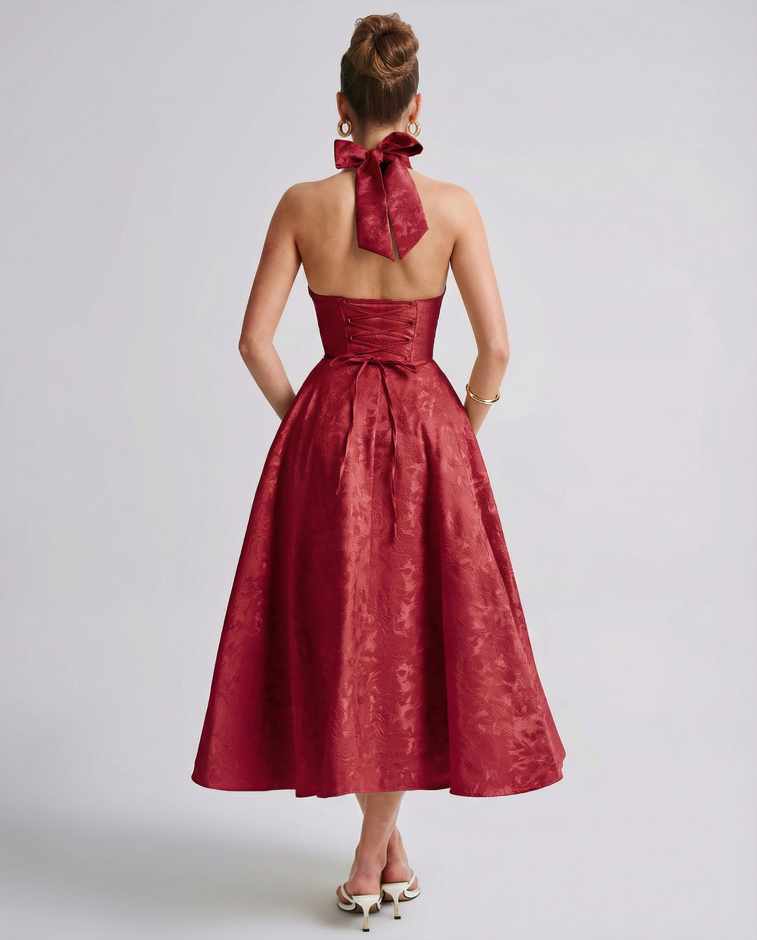 Sonia • Midi Halter Jacquard