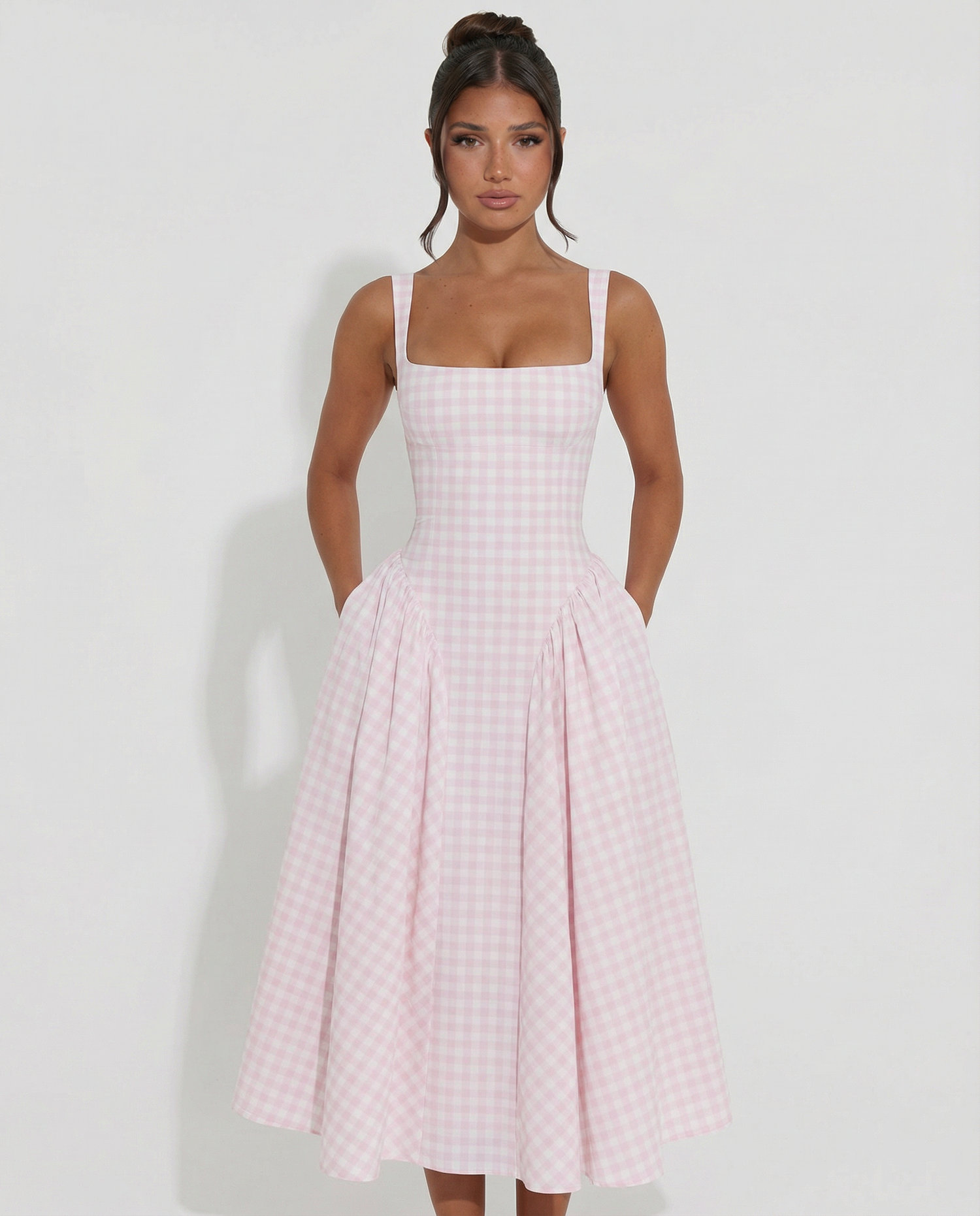 Francesca • Midi Gingham con Corsé