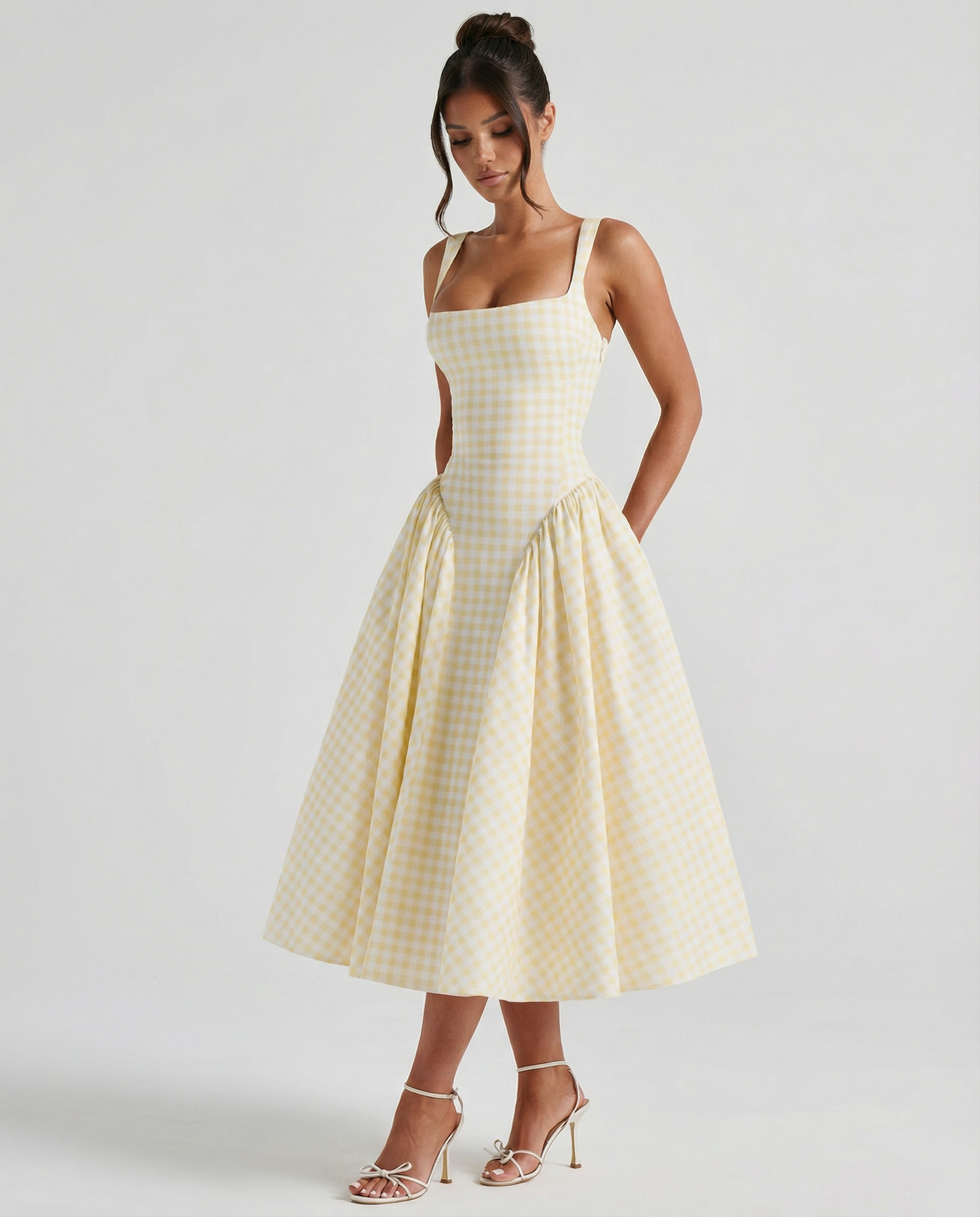 Francesca • Midi Gingham con Corsé