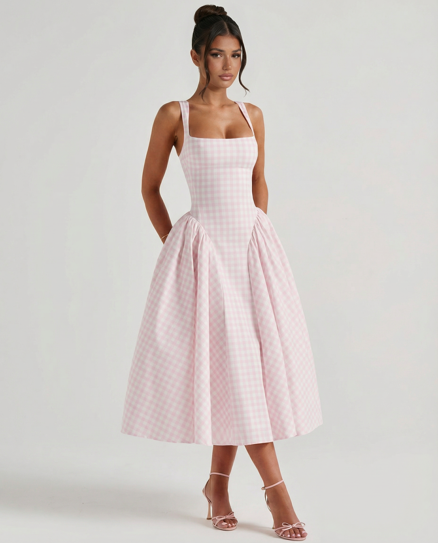 Francesca • Midi Gingham con Corsé