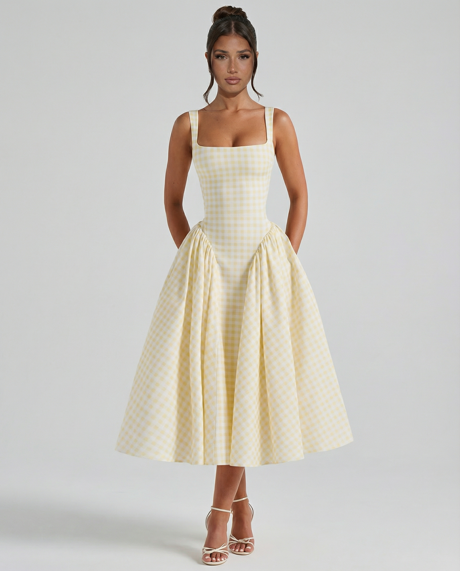 Francesca • Midi Gingham con Corsé