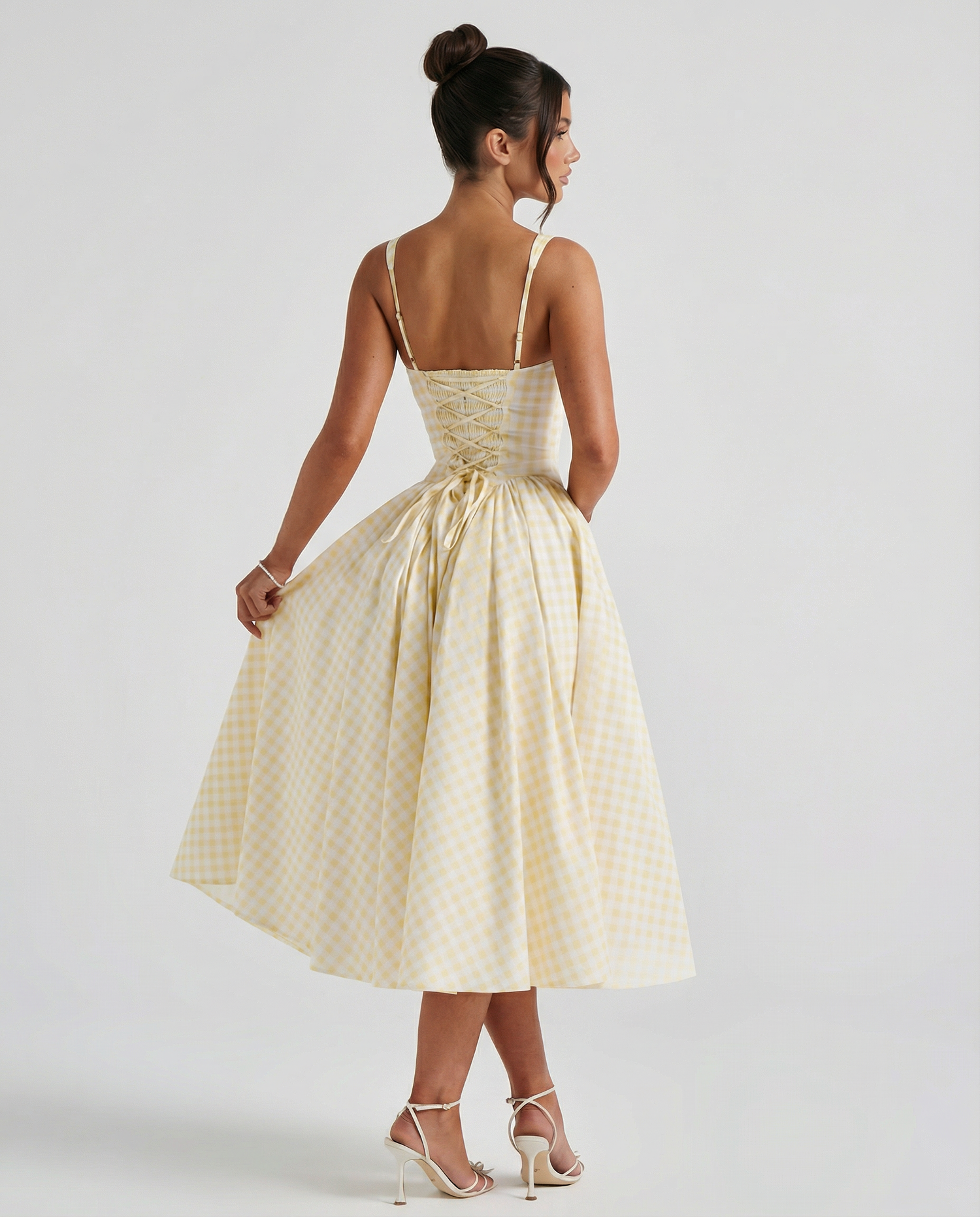 Francesca • Midi Gingham con Corsé