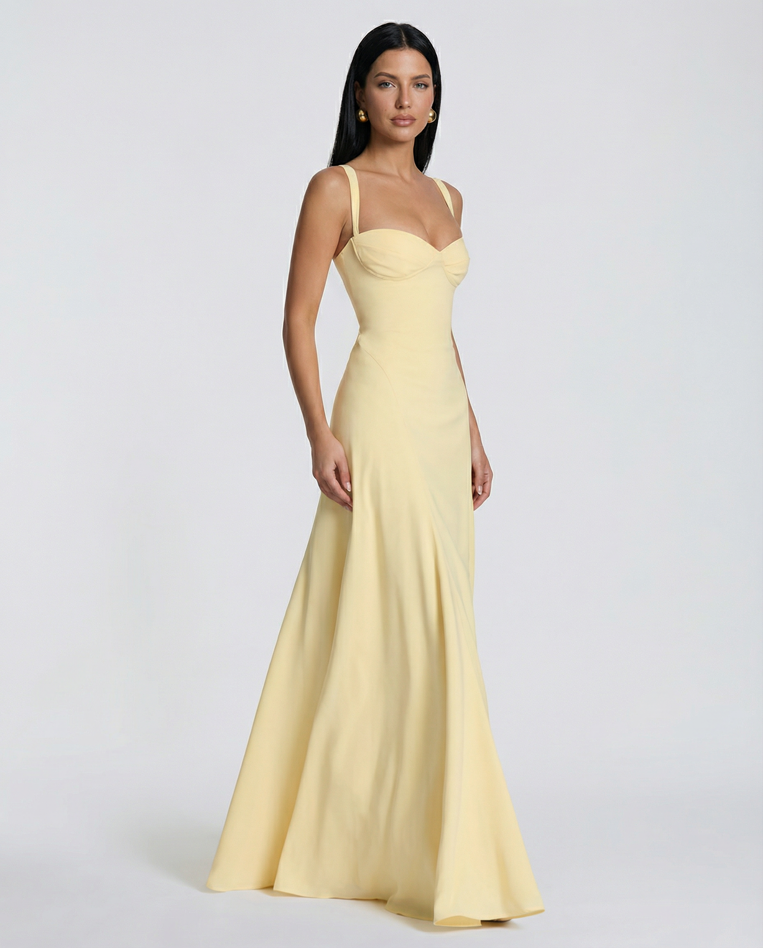 Mary • Vestido Maxi con Cuerpo de Corsé y Espalda con Cierre
