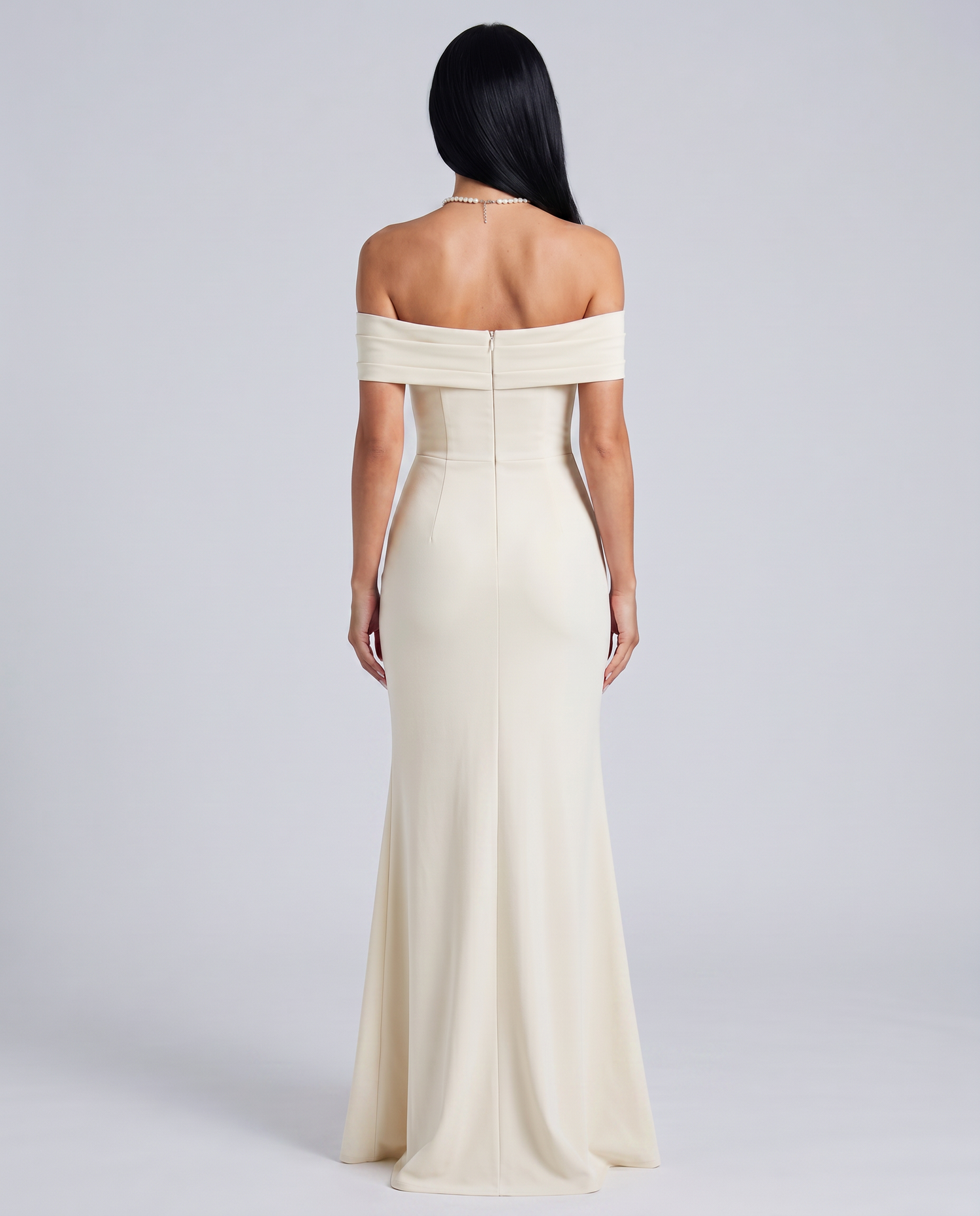 Miriam • Vestido Maxi Off Shoulder con Abertura