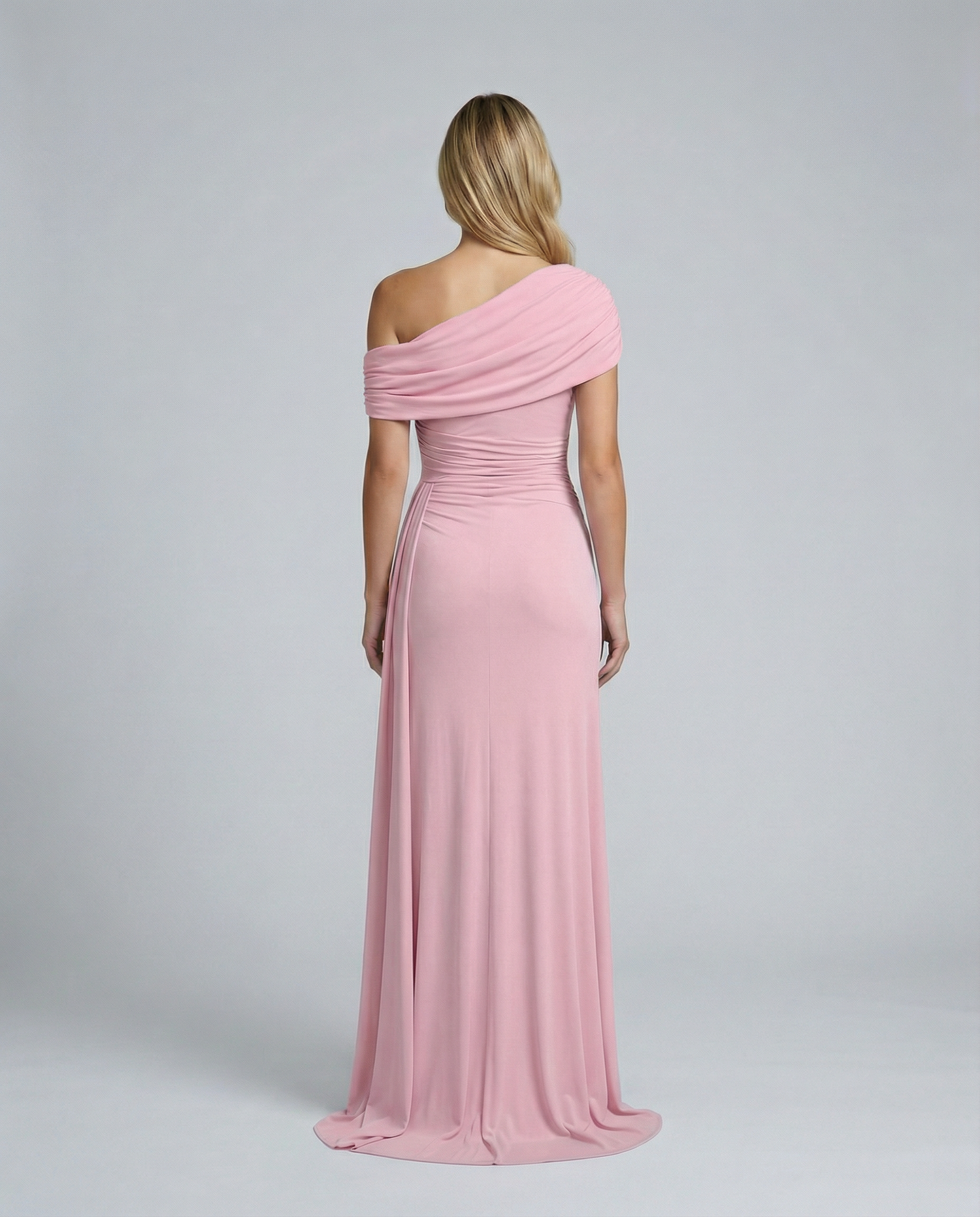 Aida • Vestido Maxi Arrugado de Un Hombro