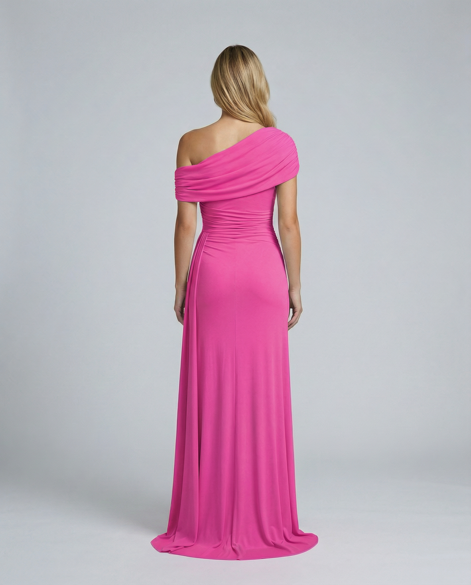 Aida • Vestido Maxi Arrugado de Un Hombro