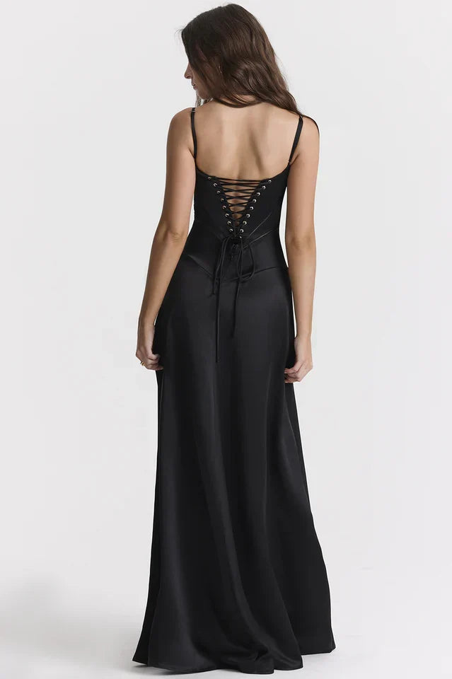 Cara • Vestido Maxi con Espalda Lazada