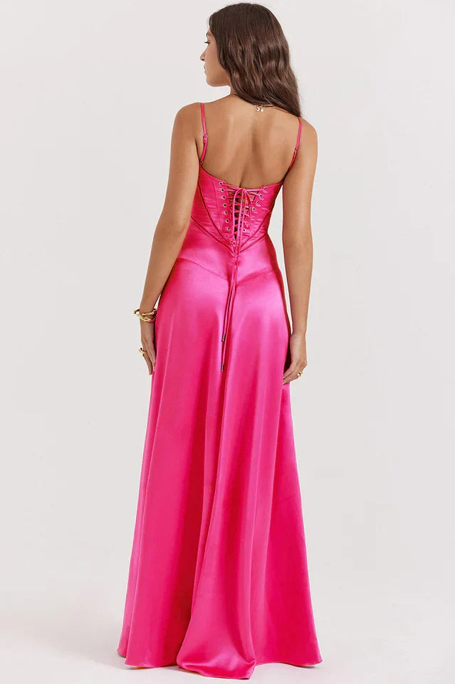 Cara • Vestido Maxi con Espalda Lazada