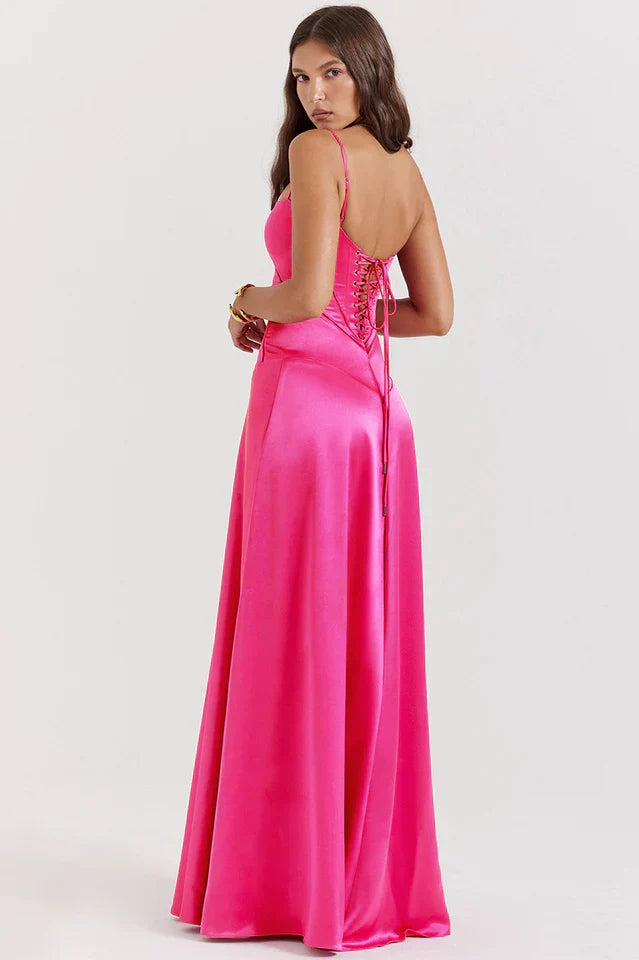 Cara • Vestido Maxi con Espalda Lazada