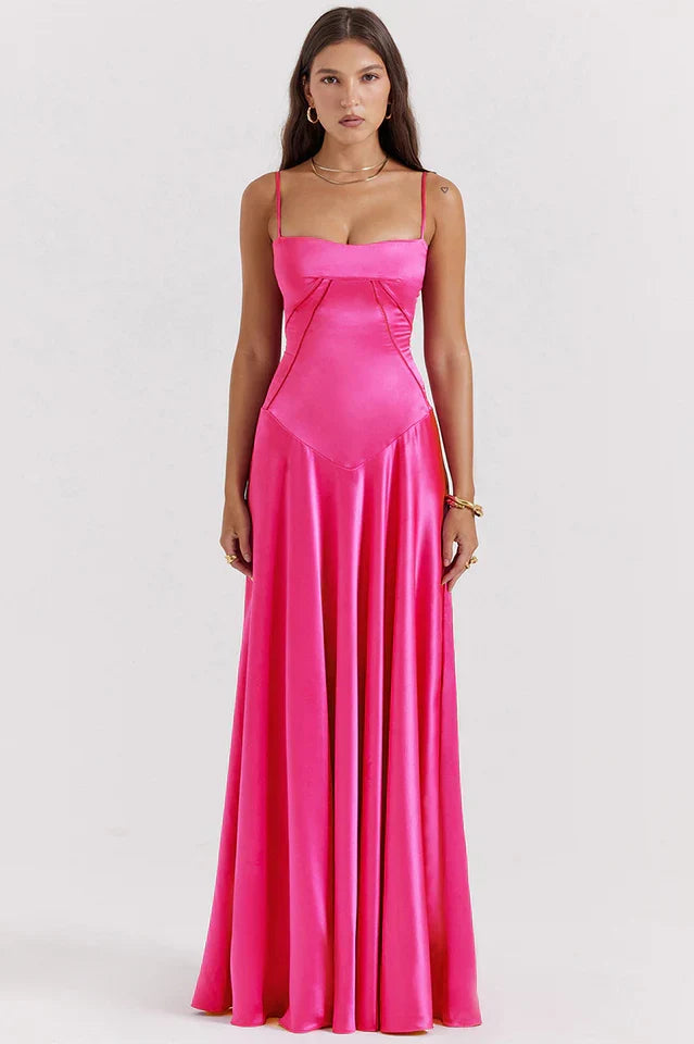 Cara • Vestido Maxi con Espalda Lazada