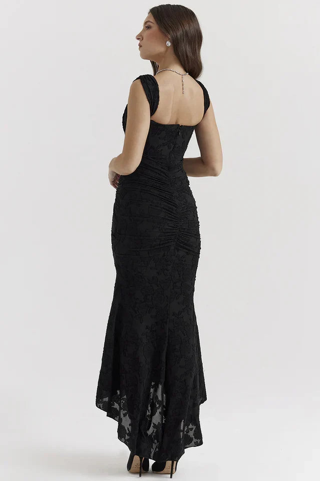 Lara • Vestido Maxi con Textura Floral