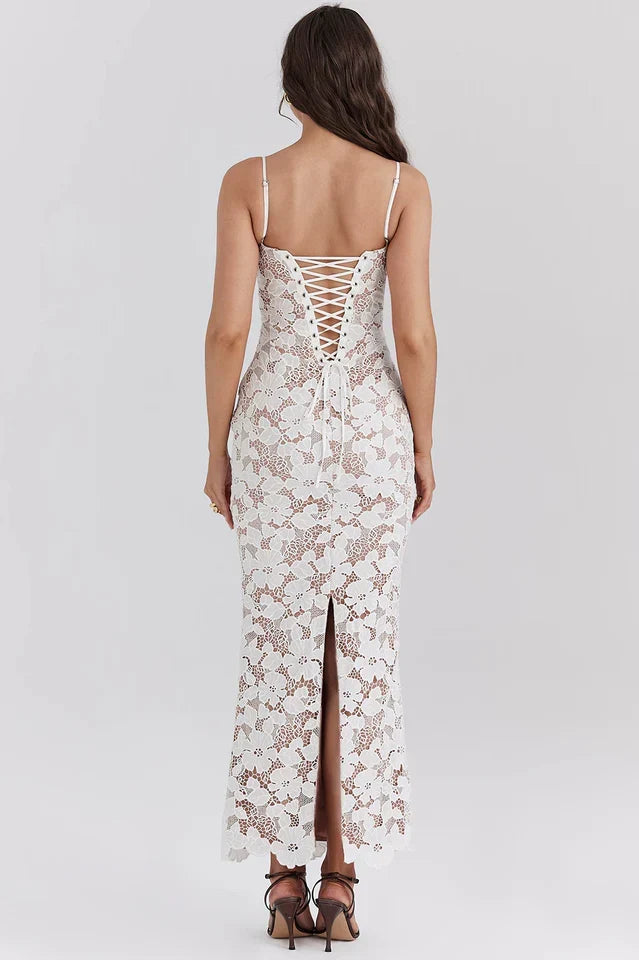 Leanne • Maxi con Encaje Floral