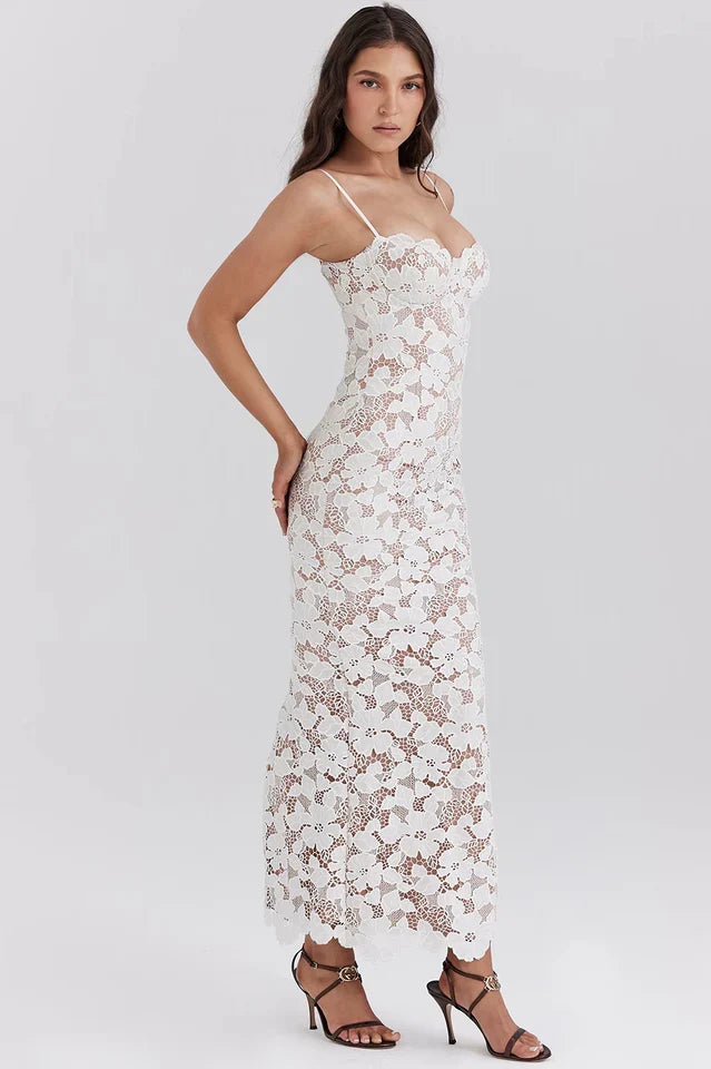 Leanne • Maxi con Encaje Floral