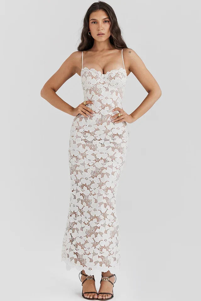Leanne • Maxi con Encaje Floral