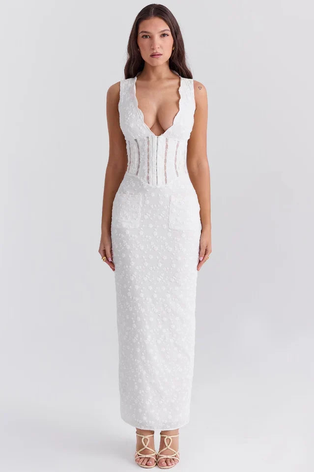 Jane • Maxi Bordado con Escote V